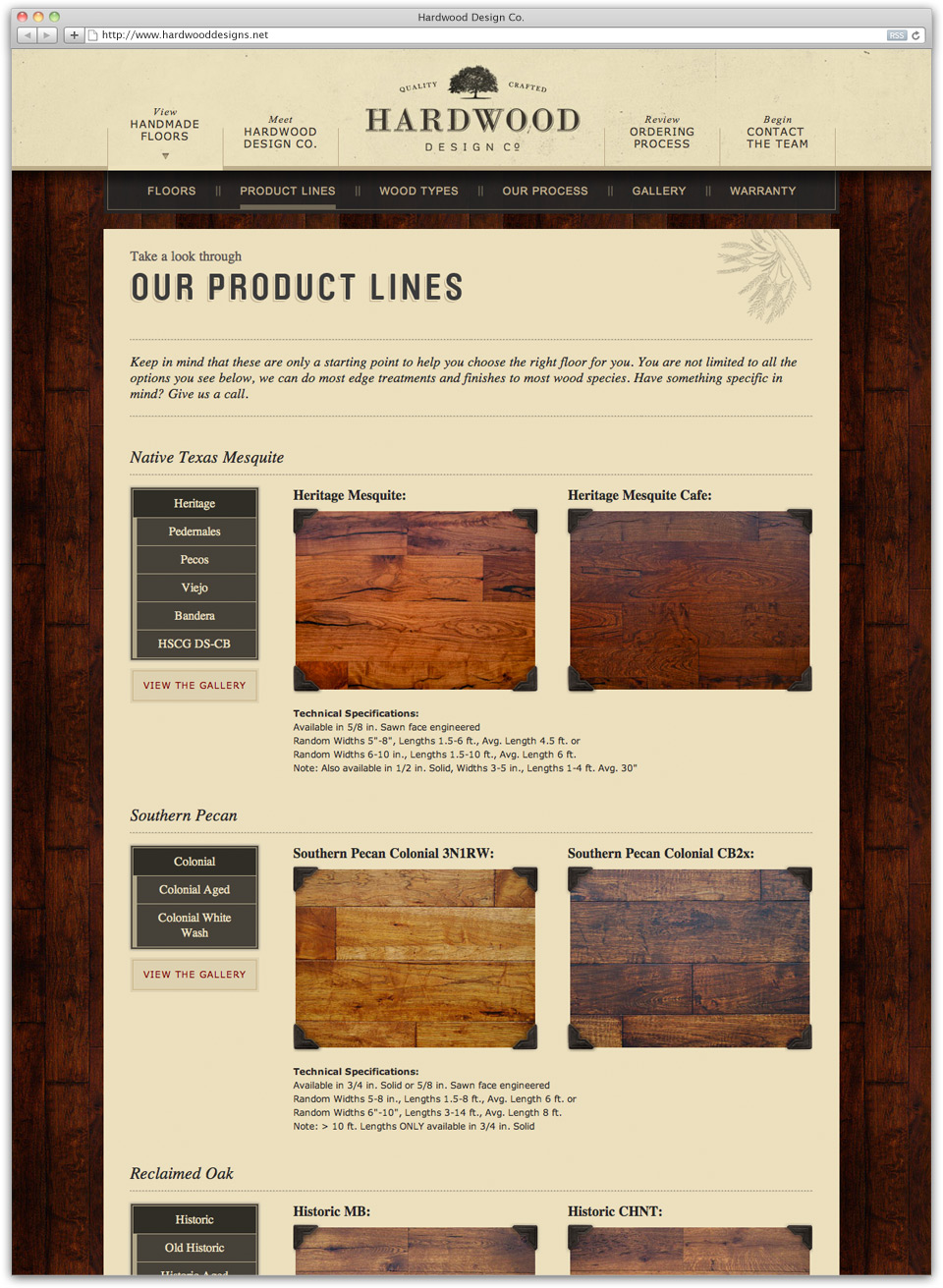 Hardwood Design Co. Website Design