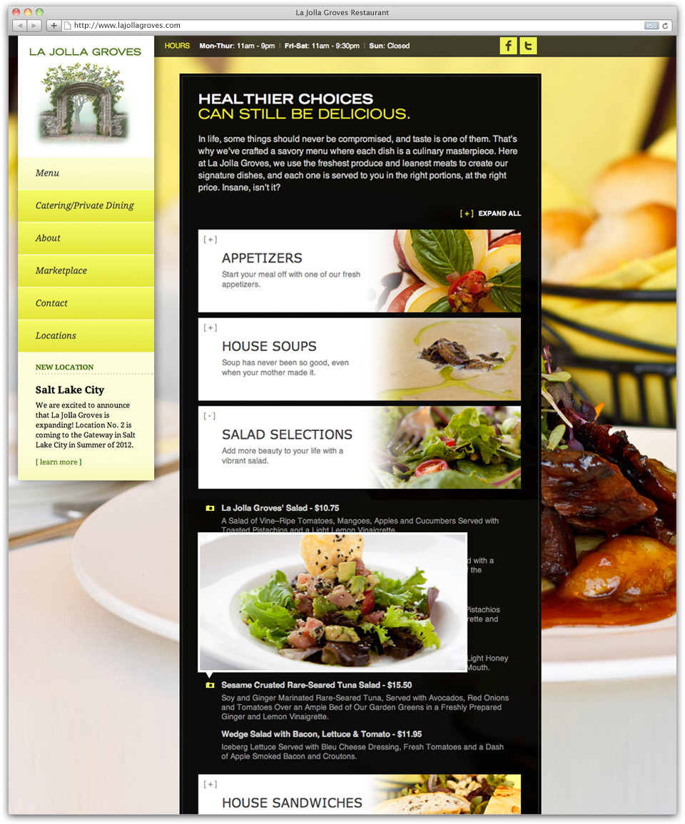 La Jolla Groves Website Design Sample