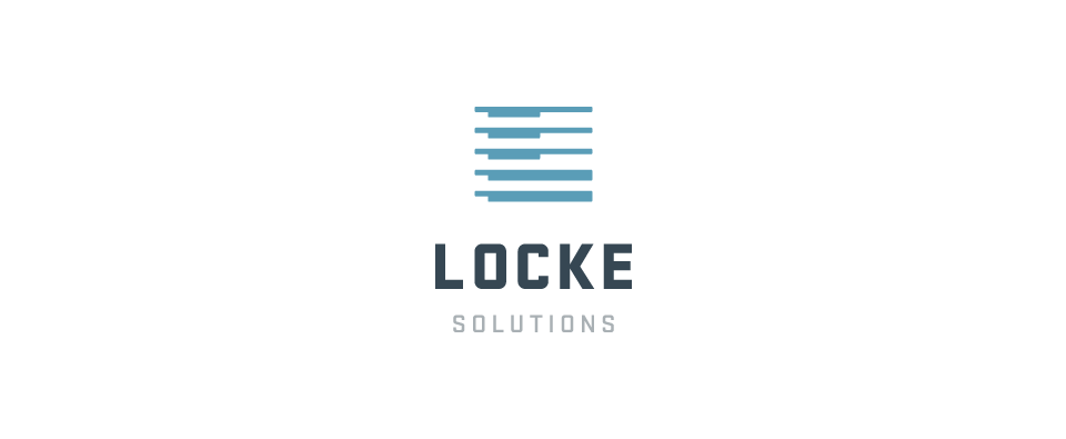 Locke Solutions Logo Design Sample