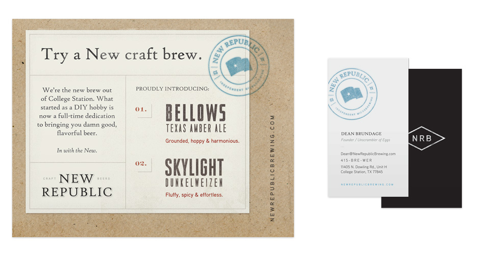 New Republic Brewing print design